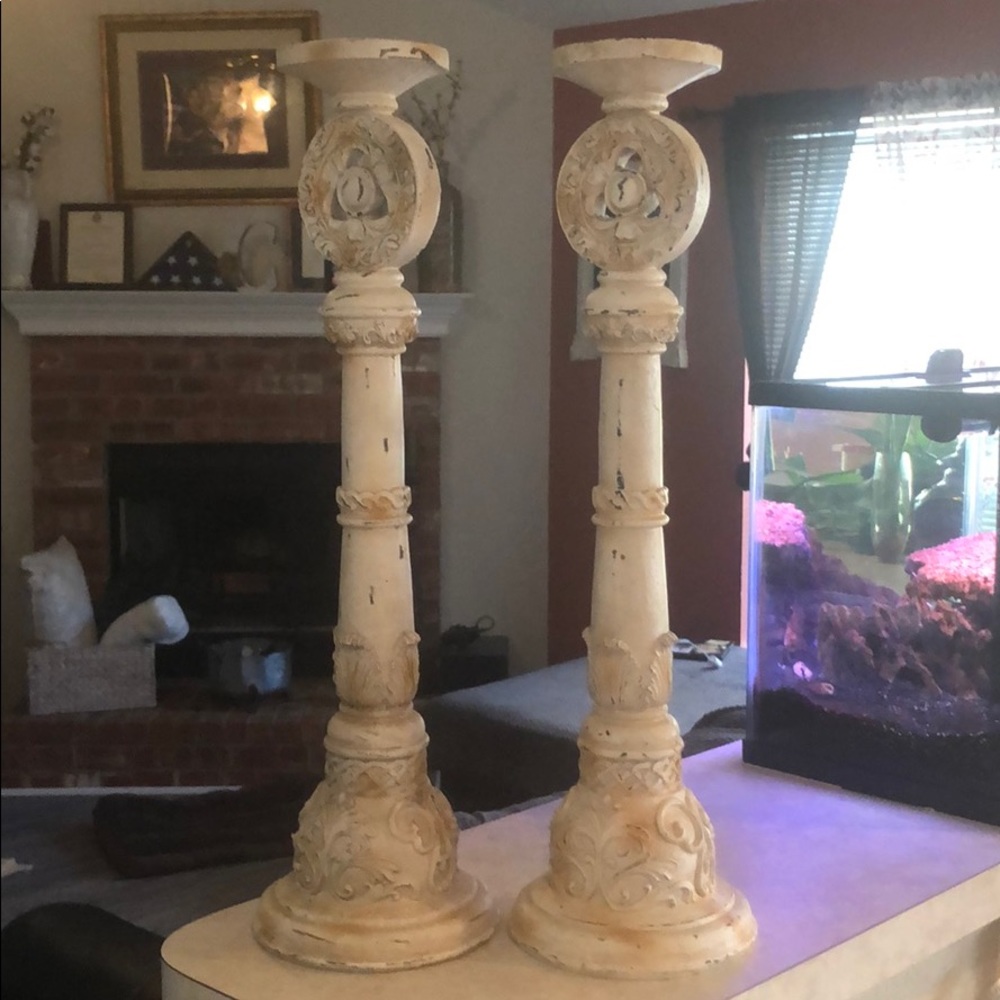 Rustic candle holders